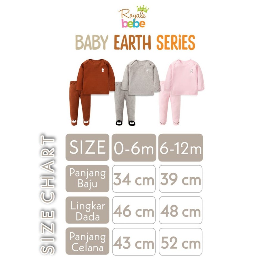 ROYALE BEBE BABY EARTH SERIES PAJAMAS