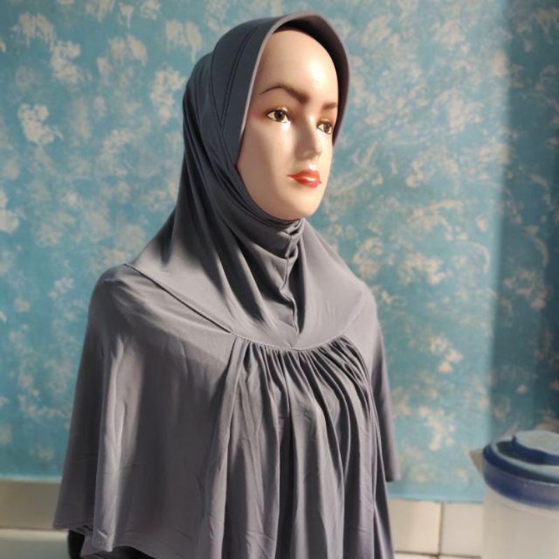 BERGO SNADA KCB / JILBAB SPORTY / HIJAB INSTANT PART 2-Abu muda