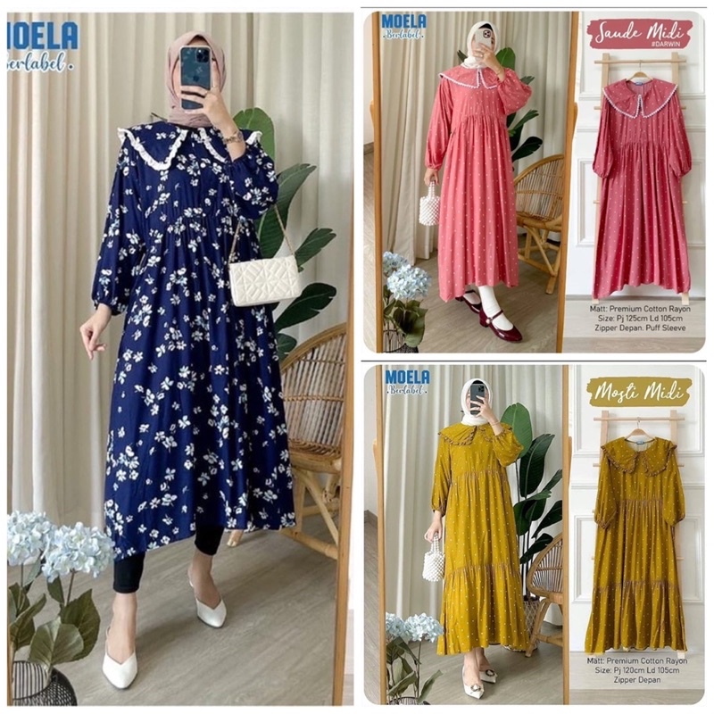 (RPA) ALL MIDI GAMIS DRESS RAYON UNIQLO PART 2