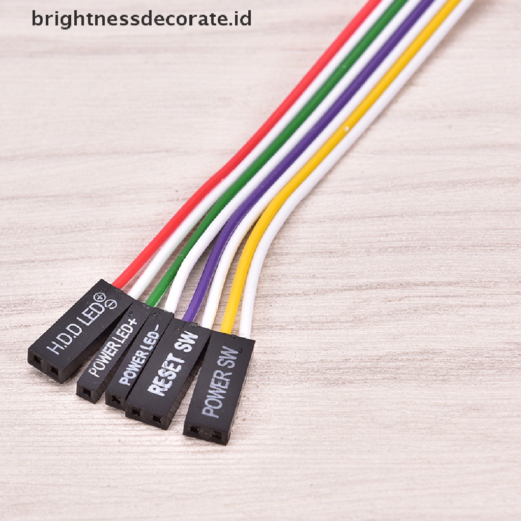 Kabel Power Motherboard Komputer Pc Atx 2 Switch On / Off / Reset Dengan Lampu Led Ukuran 68cm