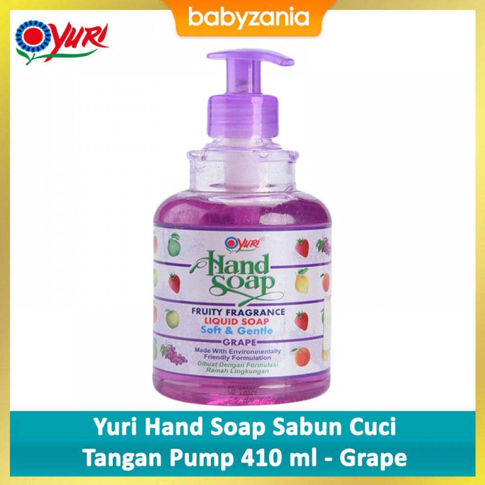 Yuri Hand Soap Sabun Cuci Tangan Pump 410ml - Grape