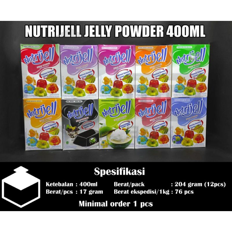 

Nutrijell Nutrijel 10gram / Bubuk agar jelly pudding instan nutrijell