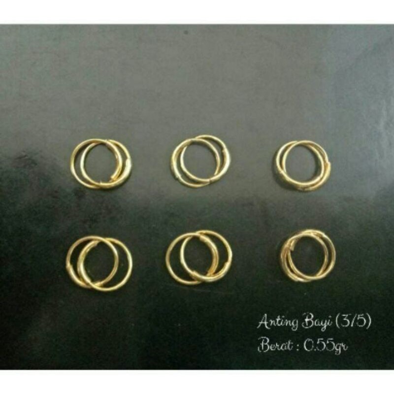 Anting Bayi Emas Asli Kadar 375 / Anting Anak / Anting2