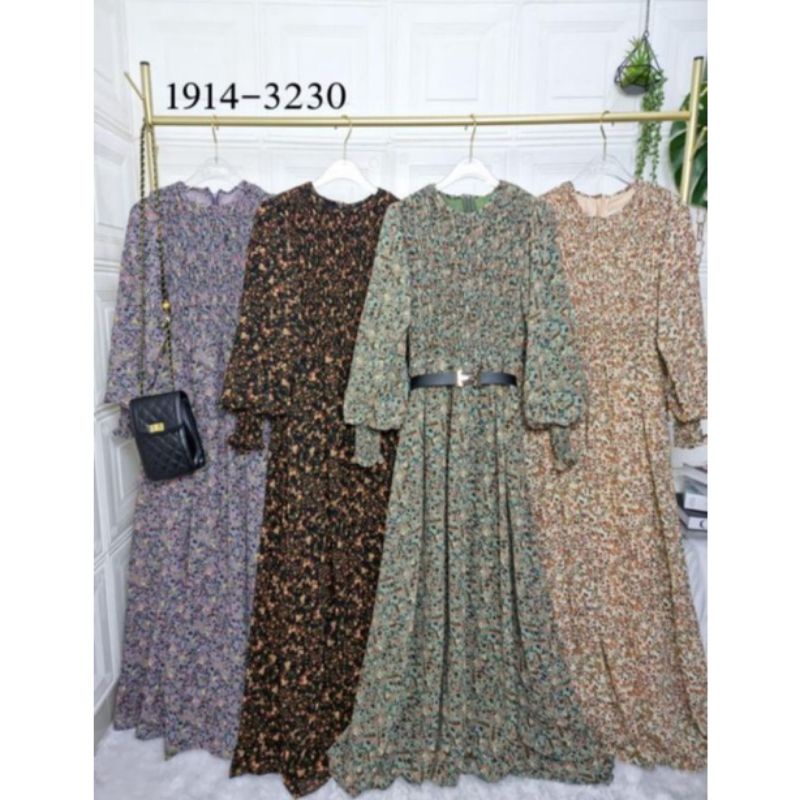 gamis tangan balon gamis cocoyu gamis smoke dada gamis perempuan