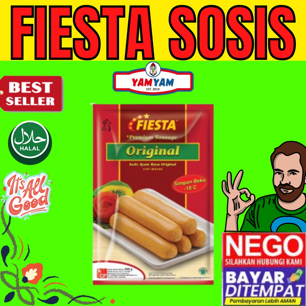 Sosis Original 300gr Aneka Makanan Frozen Food frozeen Makanan Asin Beku Curah Murah Depok Bogor