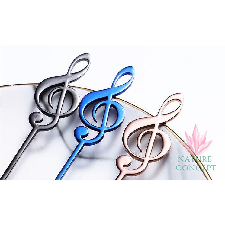 Nature Concept Stainless Steel Unique Musical Note Coffee Children Gift Spoon Sendok anak unik