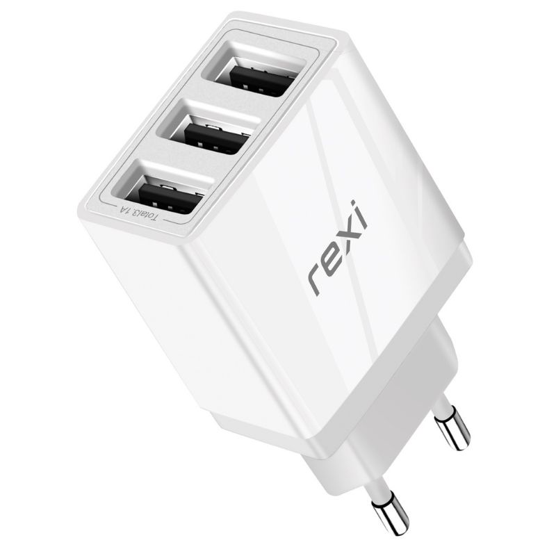 USB TRAVEL CHARGER 3 PORT REXI CF31-M