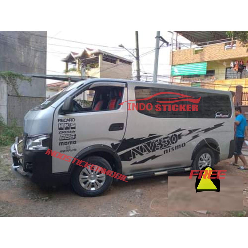 STICKER MOBIL NISSAN NV350 ELF STICKER BODY SAMPING MINIBUS NISMO NV 350