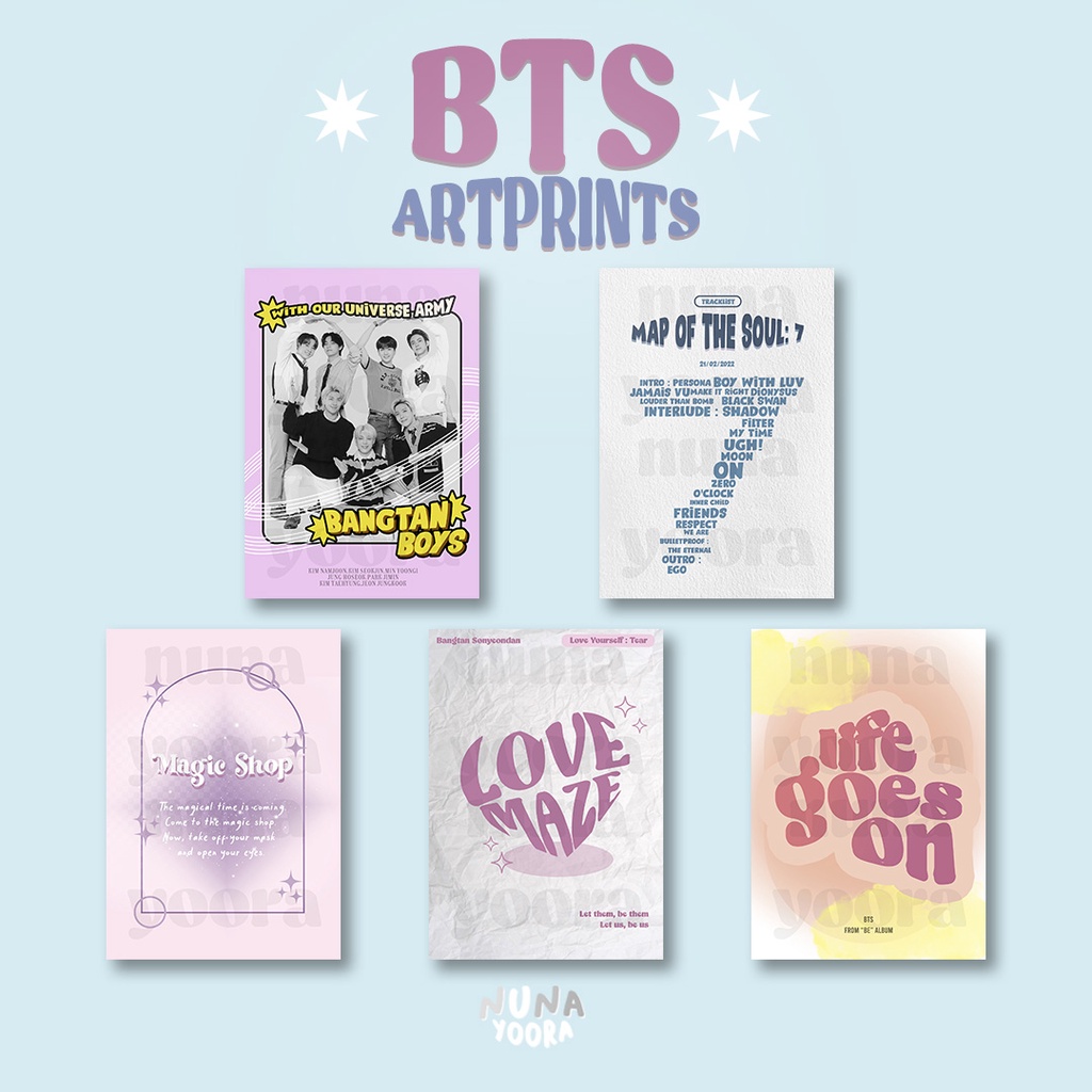 BTS ART PRINT WALLDECOR KPOP