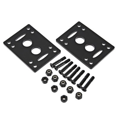 PUENTE 2pcs / Set Skateboard Truck dengan Wheel Riser Pad Persediaan Kuku