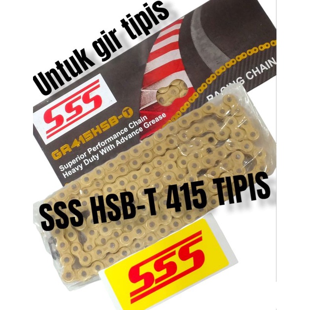 RANTAI MOTOR GOLD SSS HSBT 415 TIPIS PANJANG 130L UNIVERSAL VIXION RX KING SATRIA FU VEGA JUPITER NI