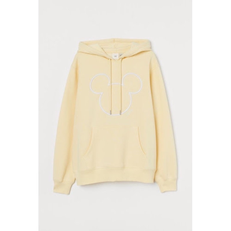COD SALE Hoodie Jaket Pria Wanita HNM Mickey Mouse Disney Chest Bordir Pink Mint Kuning Lilac Biru Sweater H&amp;M Cowok Cewek Full Tag