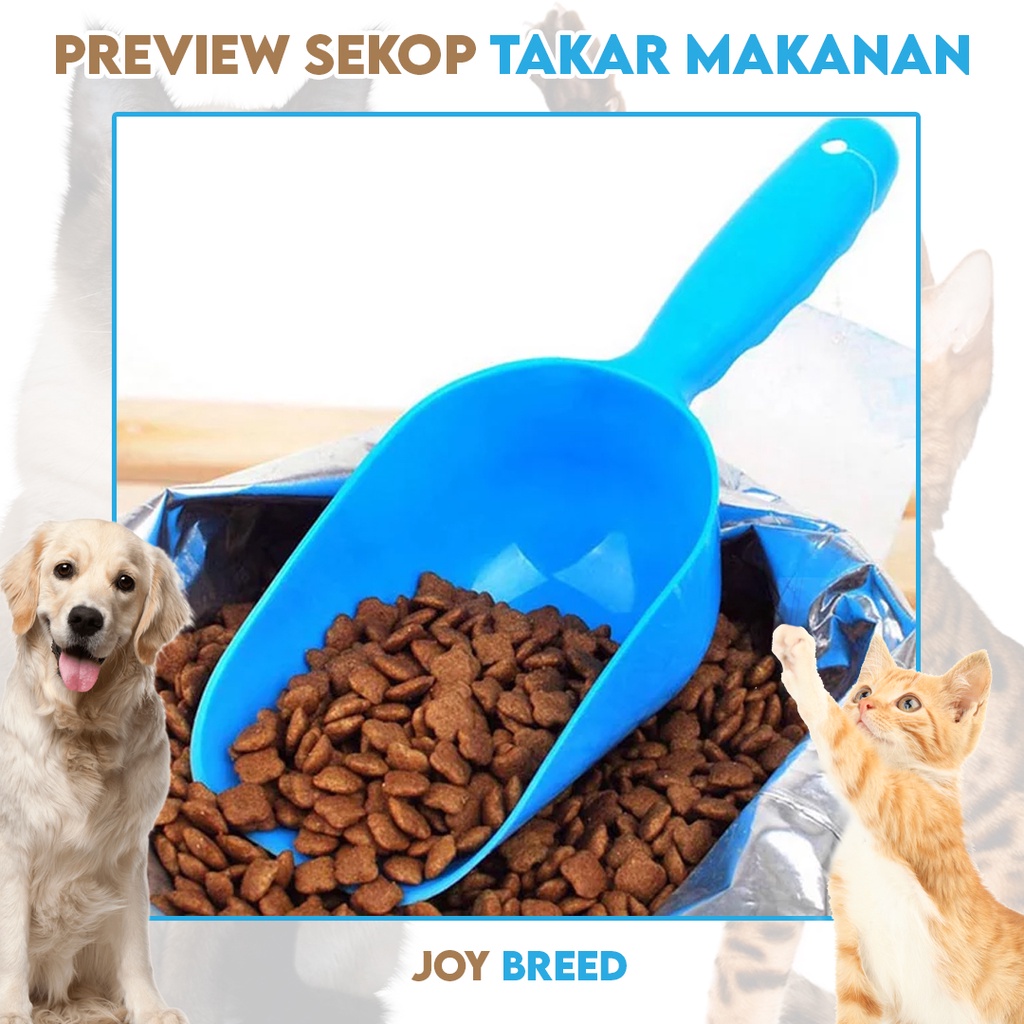 SEKOP MAKANAN KUCING ANJING SEKOP PAKAN HEWAN PREMIUM PET FOOD SCOOP BAHAN PLASTIK TEBAL MURAH | JOY BREED