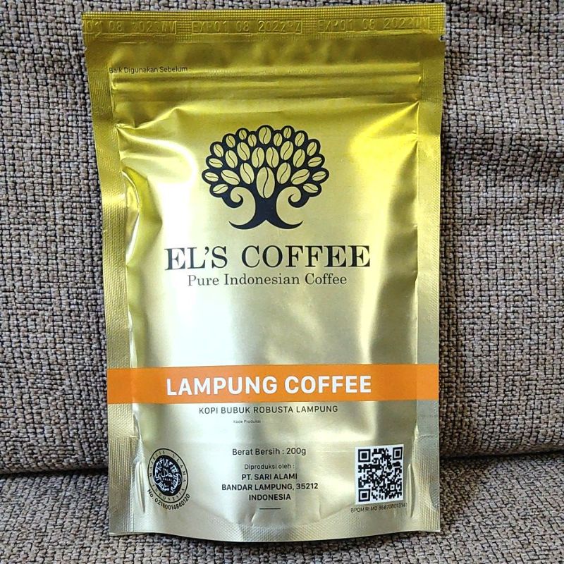 

EL'S COFFEE KOPI LAMPUNG GOLD ELS ASLI ORIGINAL 100% ROBUSTA 200GR DUREN DURIAN 100G GILING HALUS BUBUK MURNI ROBUSTA LAMPUNG