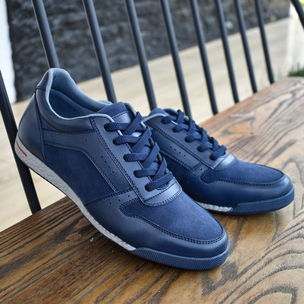 HAZE NAVY |FORIND x Volve| Sepatu Casual Sneakers Running Boost Ori Pria Cowok Lokal Footwear Lari