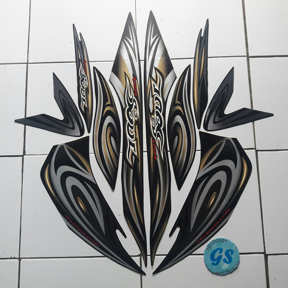 stiker motor mio soul 2008 gold