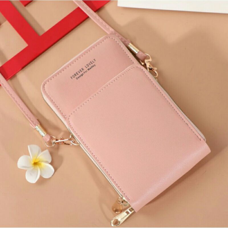 Tas HP Transparan Model Sling Bag Hits/Selempang Wanita Reseleting Warna Soft Murah/Tas Bahu Hangout