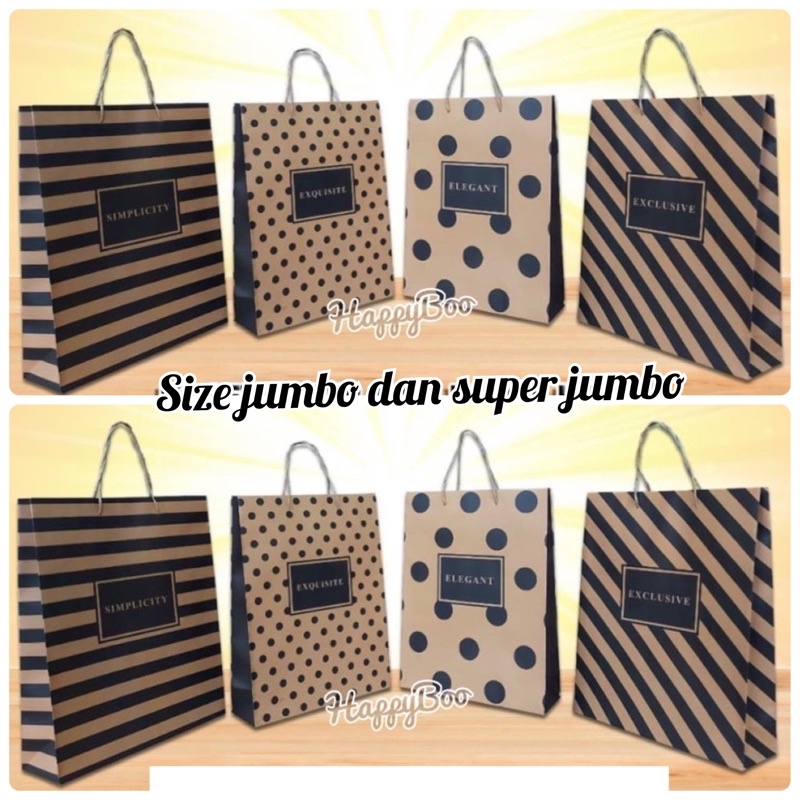 

bag paper besar jumbo kraft batik exclusive kiky goodie bag kado tas kertas besar kiky exclusive