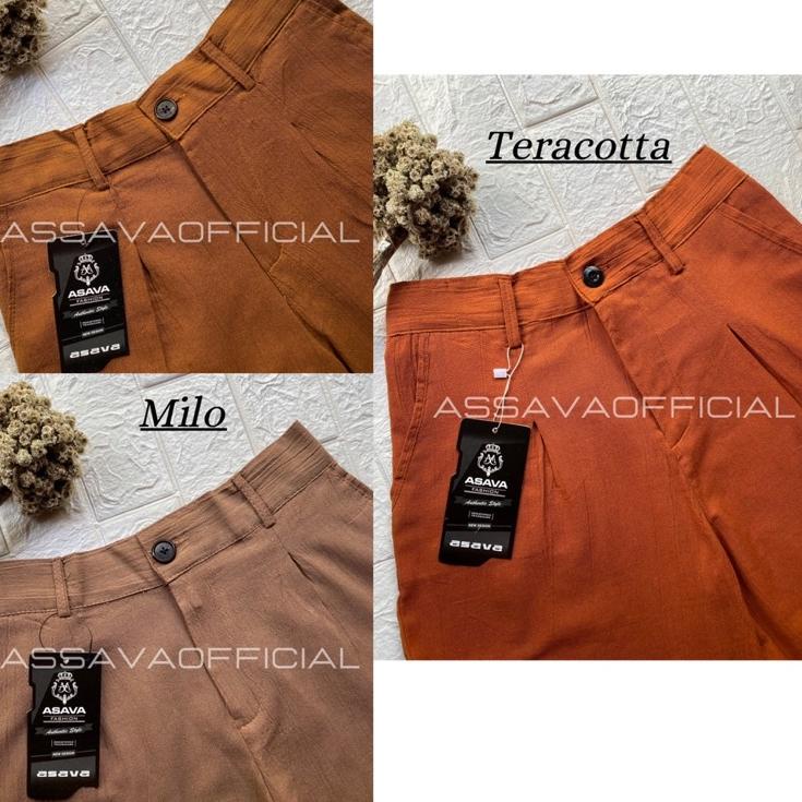 Harga Bersahabat.. YUKA SLIM CULLOTE - KULOT LINEN HIGHWAIST - LEA PANTS CELANA KULOT LINEN HIGHWAIS