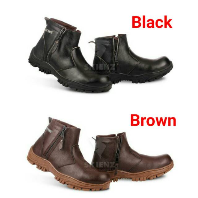 SEPATU SAFETY SEMI BOOTS SKIENZ PRIA KULIT BOOT SAVETY BUT SEPTI BUTS SEVTI