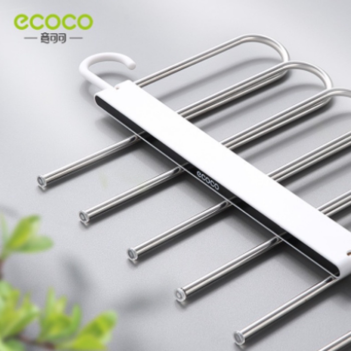 Ecoco Folding Pants Rack Hanger Gantungan Pakaian Multifungsi Celana Rok Hijab Syal