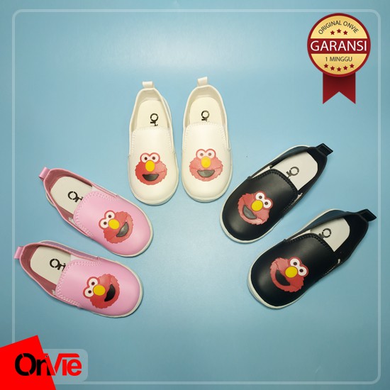 Sepatu Slip On Anak Perempuan Laki-laki Motif Elmo Karet 3D | Sepatu Kids Onvie