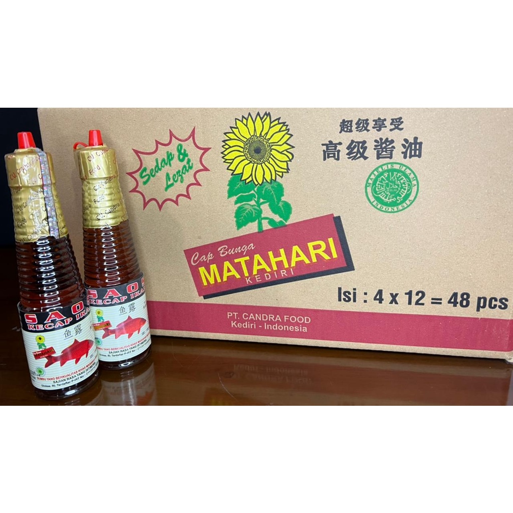 

CFP024 KECAP IKAN 135ML CAP BUNGA MATAHARI (4 DZN = 48 PCS)