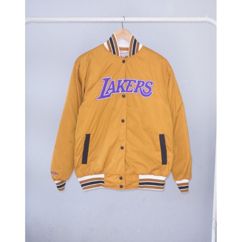 Jaket bomber Varsity LAKERS kuning