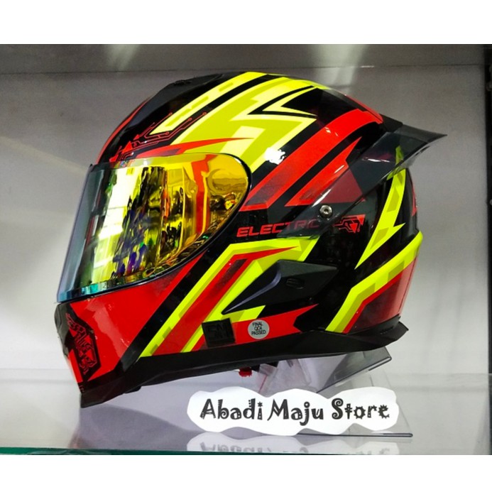 Helm Snail FFS1 Motif Electric Yellow Red with Spoiler 3D Original