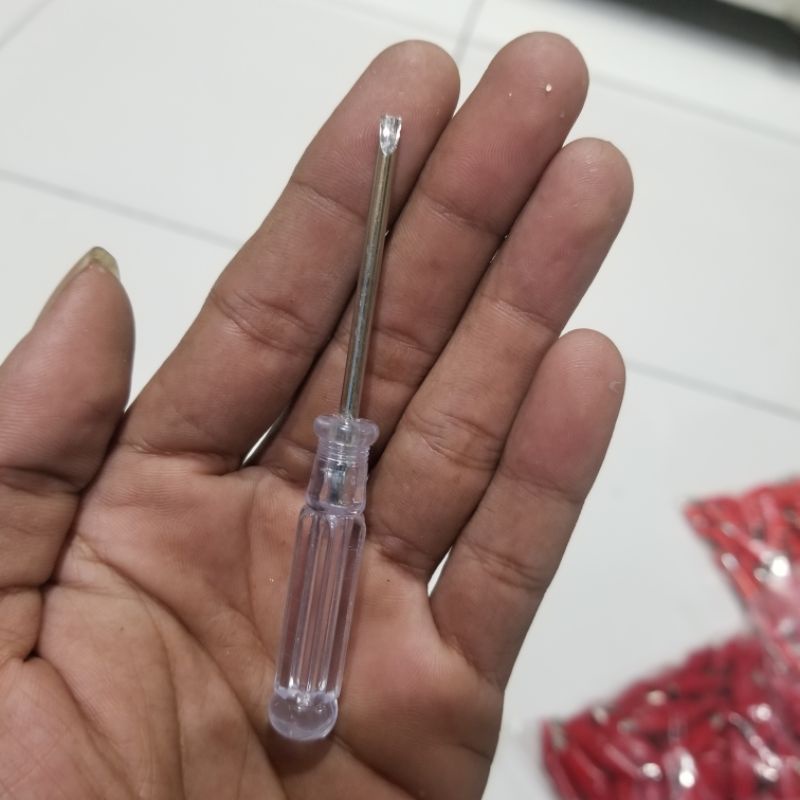 OBENG MINI KRISTAL BENING KECIL PLUS MINUS