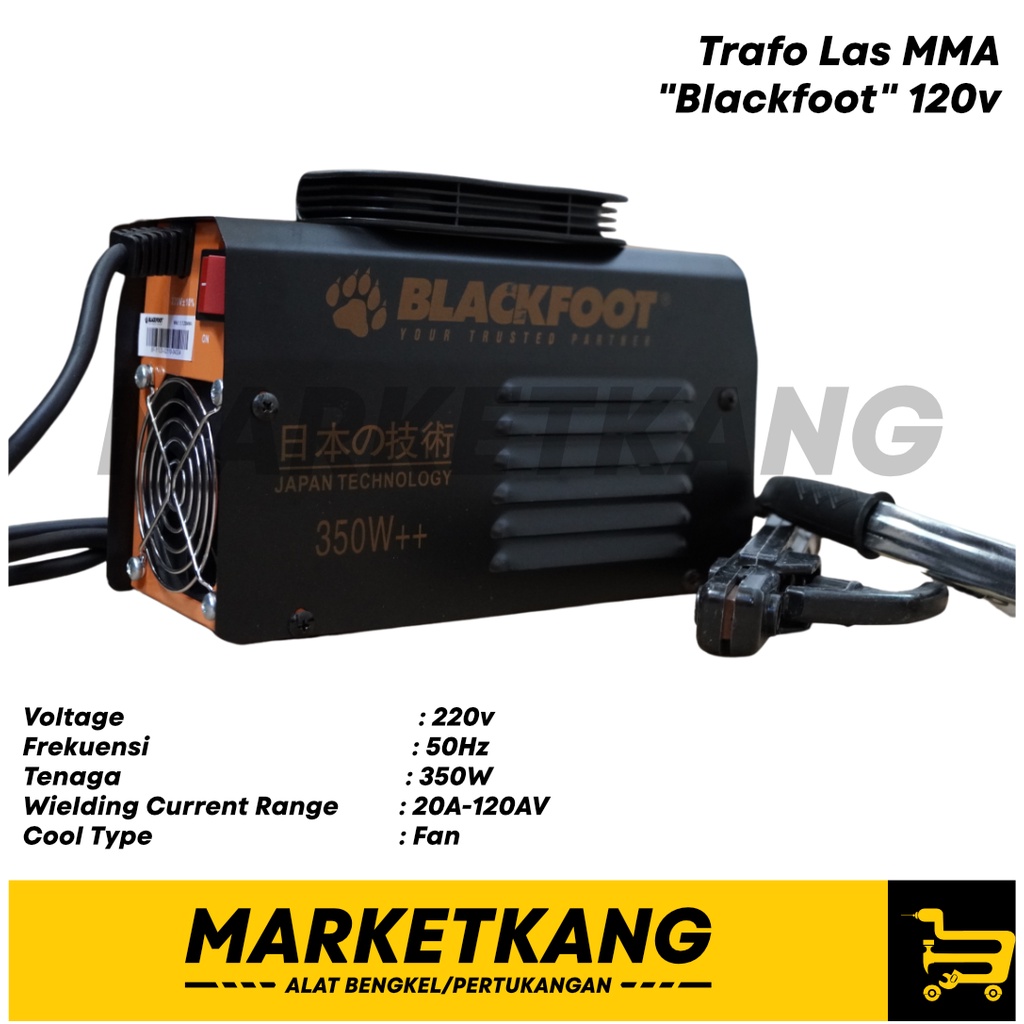 Mesin Travo Las BLACKFOOT Travo Inverter 350watt IGBT MMA 120A