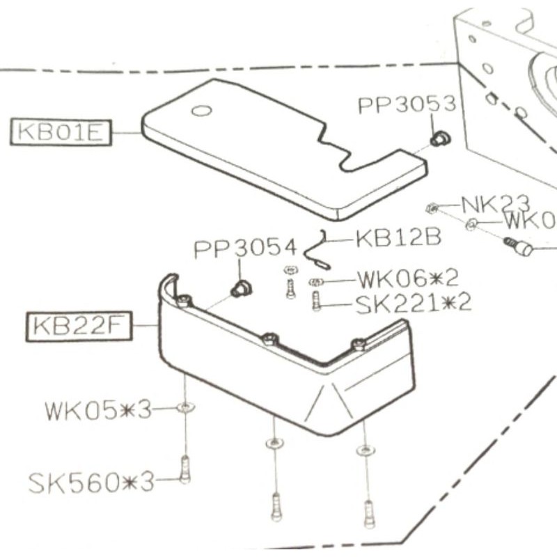 KB01E Plat Besar Stainless Mesin Jahit Obras F700