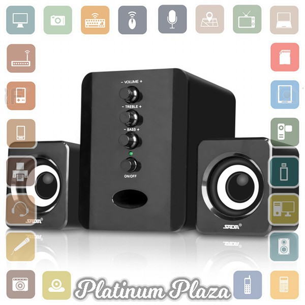 SADA D-202 Speaker Stereo 2.1 with Subwoofer &amp; USB Power - Black`SYA0ML-