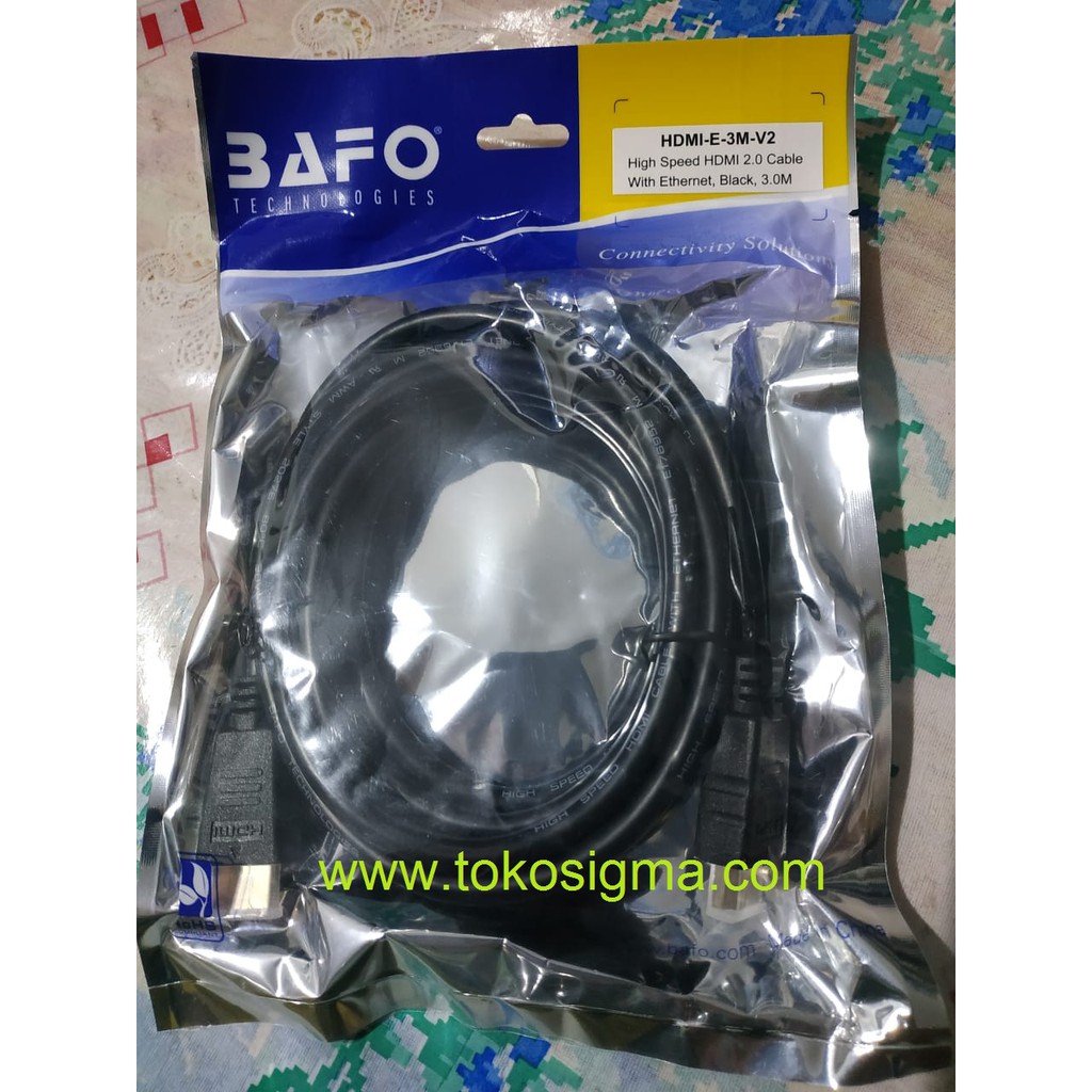 BAFO KABEL HDMI TO HDMI M-M 3m gold 3D