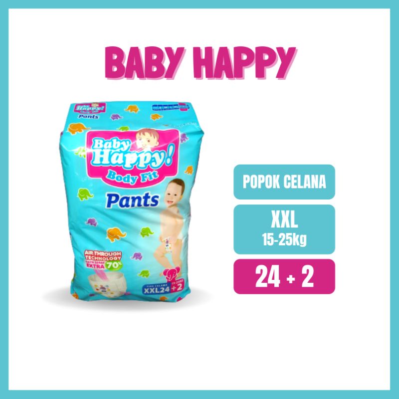 Baby Happy Popok Bayi Baru Lahir Pampers Baby Happy XXL Pempes Baby Happy  Pampers New Born Baby Happy Pants
