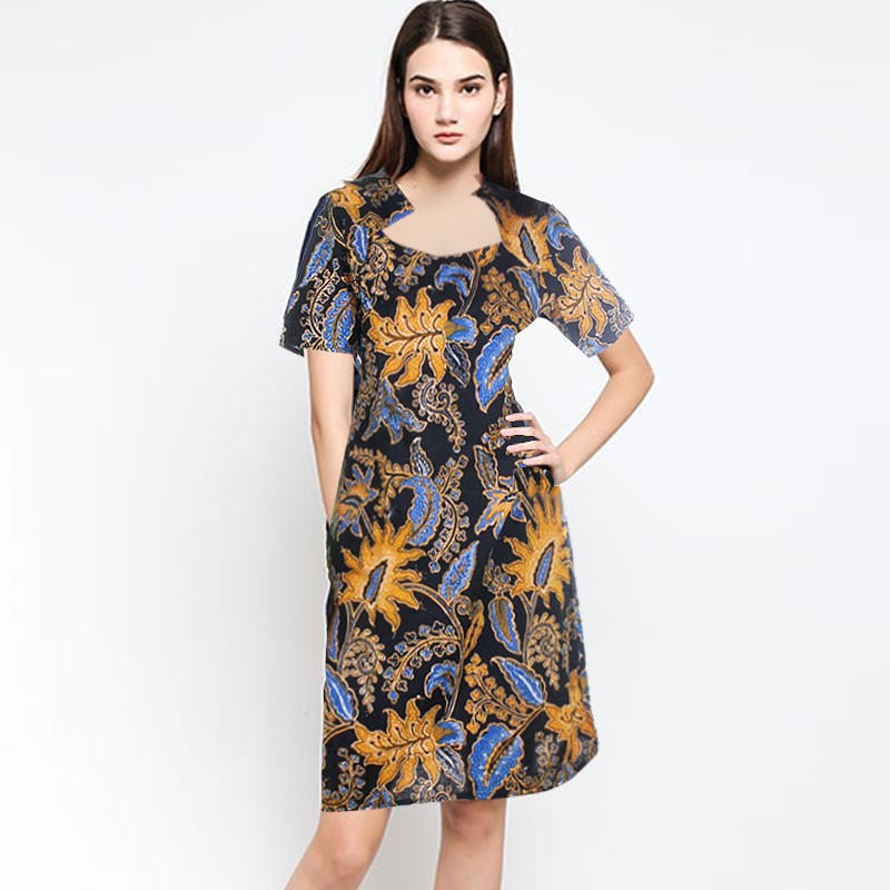 Dress batik wanita | dress kerja Sherin