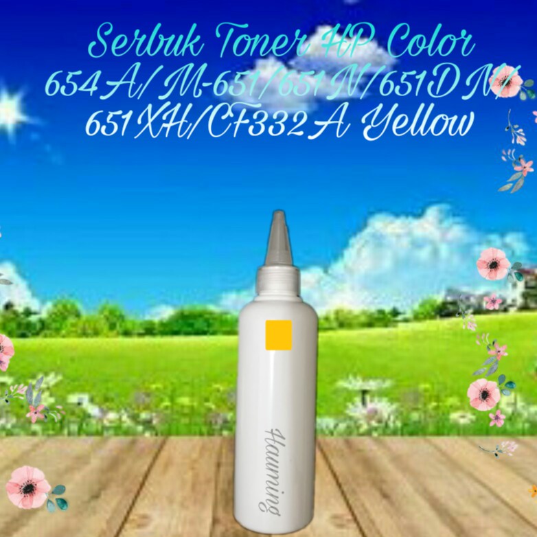 Serbuk Toner Powder Color Refill HP 654A M651 M651N M651DN M 651 651N 651DN CF332A Yellow 1x Isi