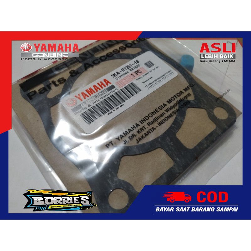 PAKING GASKET CYLINDER BLOK SEHER ATAU BLOK MESIN RX KING RXS YT115 ASLI ORI ORIGINAL YAMAHA YGP 3KA