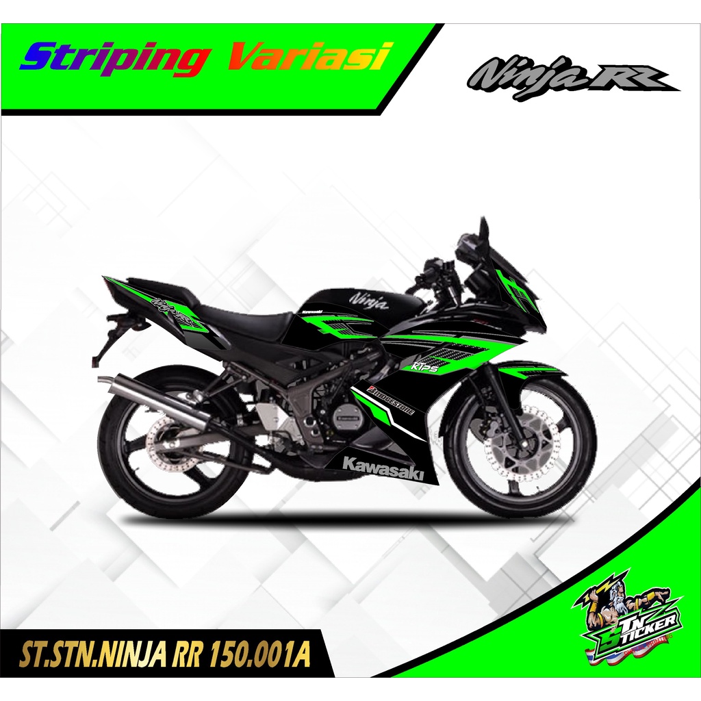Stiker striping motor ninja RR  - Lis stiker variasi ninja RR.001