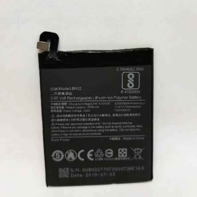 BATTERY BATERAI XIAOMI REDMI 4 BN-32 BN32 ORI 99