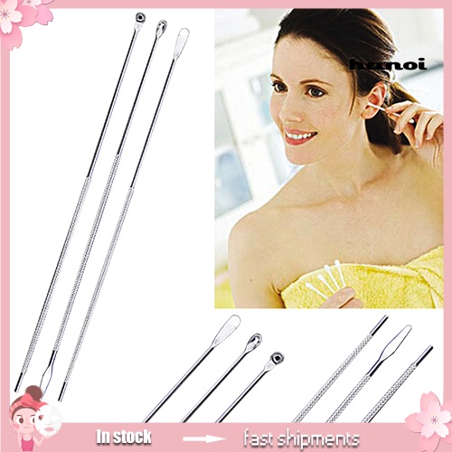 3pcs / Set Alat Pembersih Telinga Bahan Stainless Steel