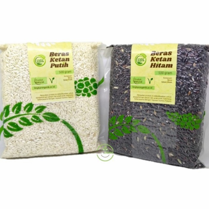 

KETAN-BERAS- BERAS KETAN PUTIH LINGKAR ORGANIK 500GR - KETAN HITAM -BERAS-KETAN.