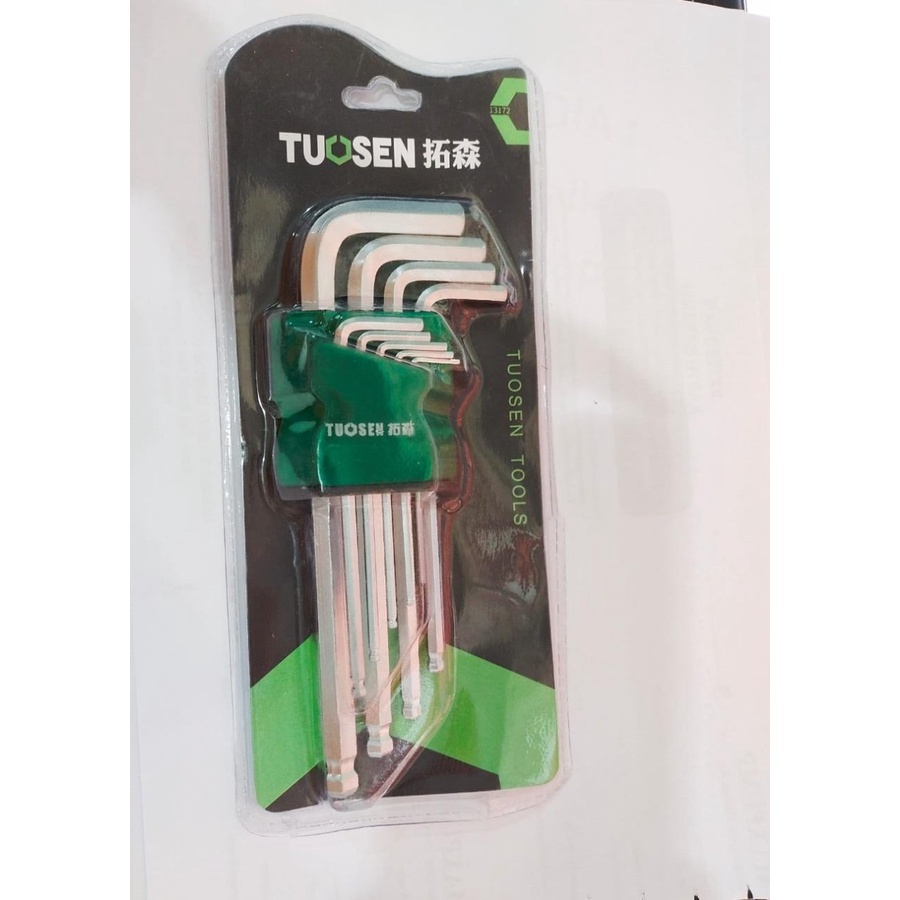 Kunci L set Panjang Kombinasi 9pcs Kunci L segi enam Kunci L Hand Tool