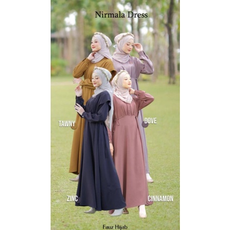Nirmala Dress by Fauz Hijab | Gamis Model Lengan Layer | Original Dress by Fauz Hijab