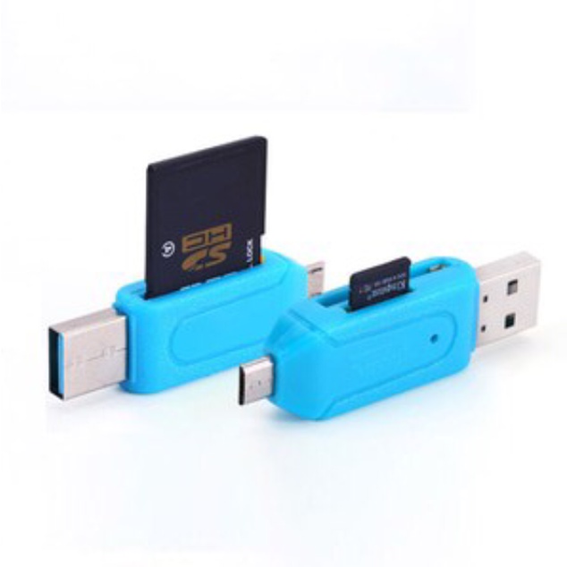 USB OTG + TF Card Reader Mini 2in1 Micro SD Card Reader Transfer Data Adapter Memory HP PC