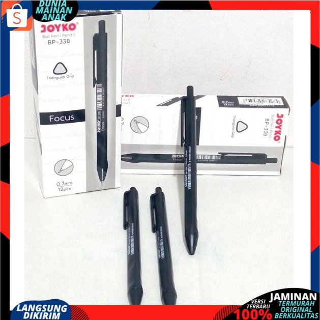 PEN PULPEN JOYKO VOCUS BP 338 / BALLPOINT PENA LANCIP JOYKO 0.7MM 1 PAK ISI 12 PCS