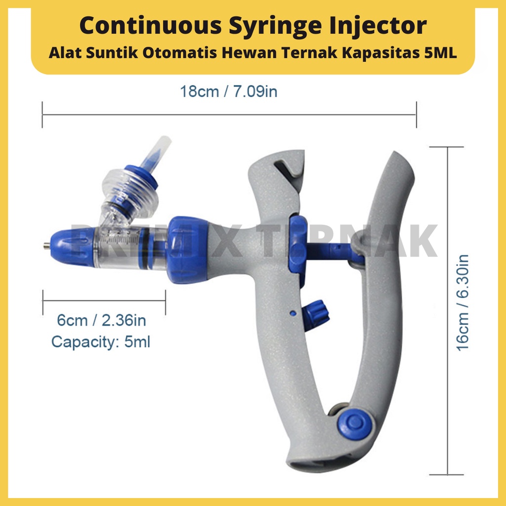 ALAT SUNTIK OTOMATIS 5ml - Continuous Syringe Injector - Alat Suntik Otomatis Kambing Sapi Domba Kerbau Kuda Ayam Bebek