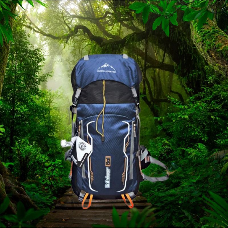 TAS CARRIER//GUNUNG//KERIL 60LTR MURAH MERIAH BONUS RAINCOVER