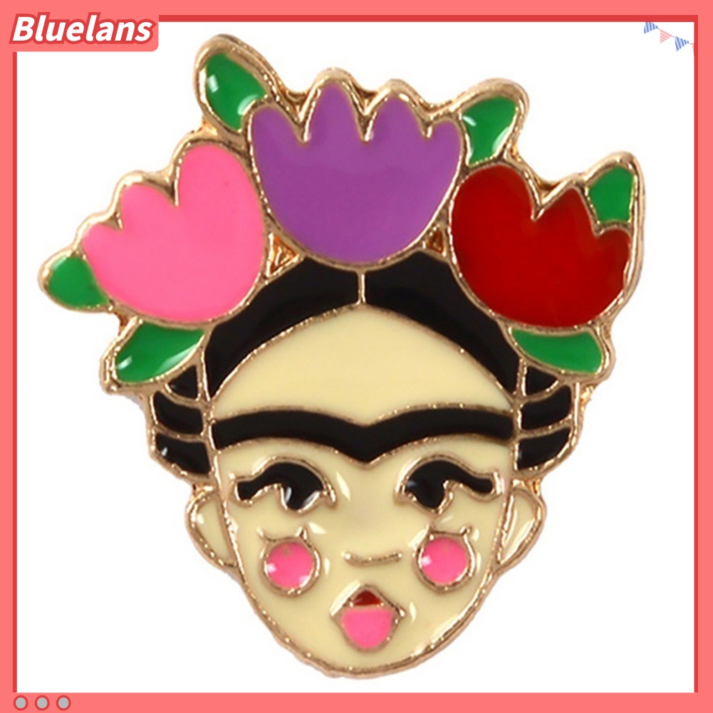 Bluelans Cartoon Enamel Frida Kahlo Mexican Badge Collar Brooch Pin Clothes Jewelry 