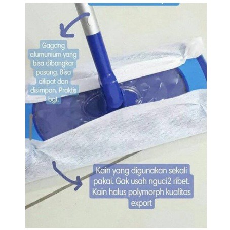 ALAT PEL SWEEPER STICK MOP DAN TISSUE MAGIC CLEAN &amp; DRY [SWEETSPACE]